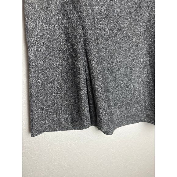 Garnet Hill Gray Wool and Silk Blend Skirt with Side Buckle Detail Size 12P - Picture 8 of 9